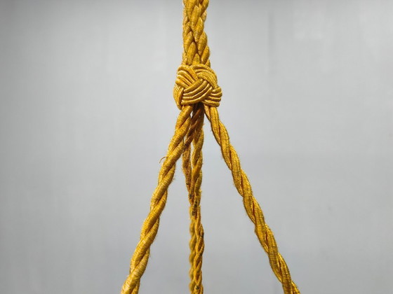 Image 1 of Art Deco hanglamp, gemarmerd glas en messing, jaren 1930