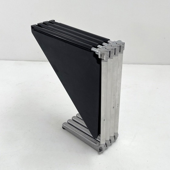 Image 1 of Black Plana Folding Table by Giancarlo Piretti for Castelli, 1970s