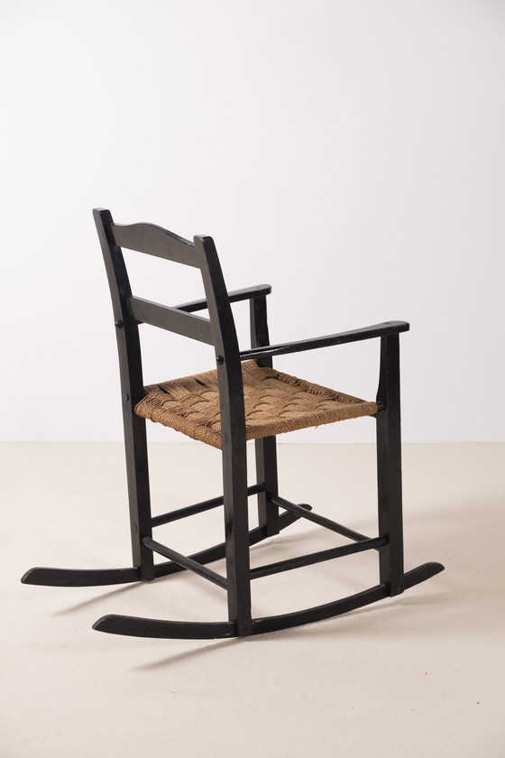 Image 1 of Schommelstoel begin 20e eeuw uit Denemarken