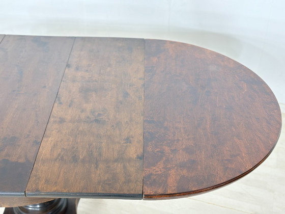 Image 1 of Gründerzeit dining table / round extendable table / kitchen table / vintage dining table