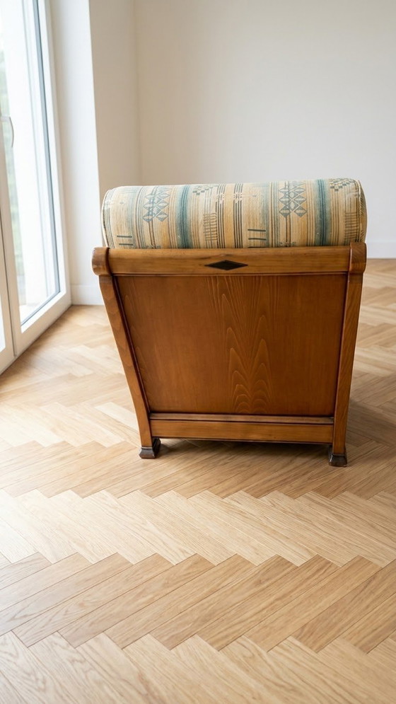 Poltrona in legno massello e tessuto collezione Jacques Leleu – Poltrone, Wood (photo 3 of 5)