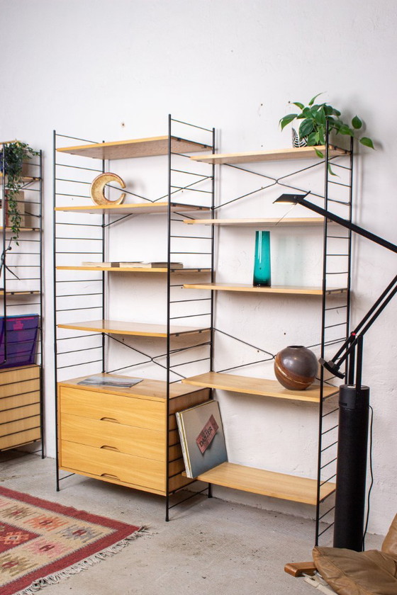 Image 1 of Vintage WHB String boekenkast, dressoir, kast, midden van de 20e eeuw