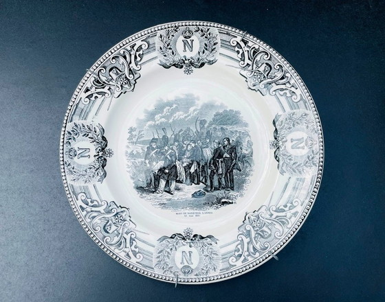 Image 1 of Boch - La Louvière plate * Napoleon series * Antique 19th century