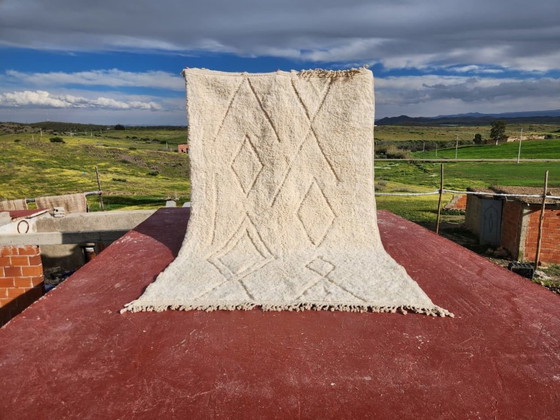 Image 1 of Großer, authentischer Beni-Ouarain-Teppich, 300 × 200 cm – Handgeknüpfter marokkanischer Berberwollteppich – Unikat