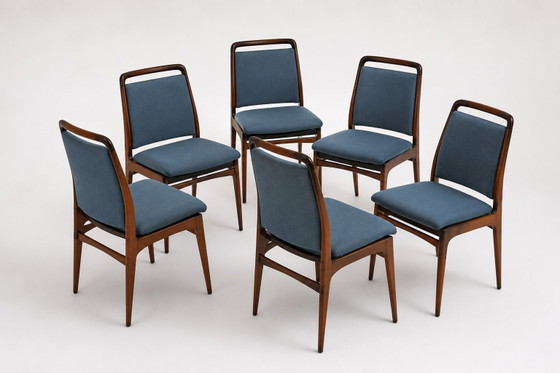 Image 1 of Johannes Andersen | Vintage Danish dining set | Extendable table + 6 chairs | 1960s