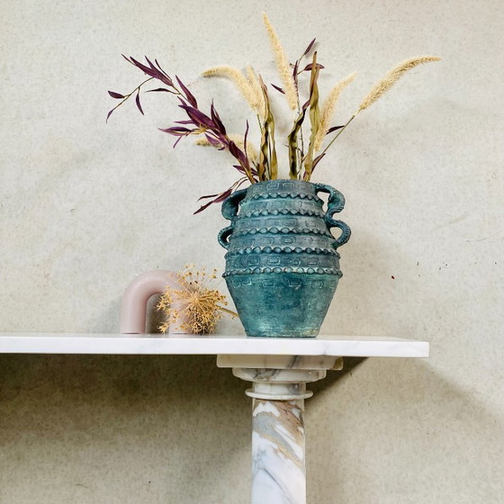 Image 1 of Consola auxiliar de mármol italiana de 1980