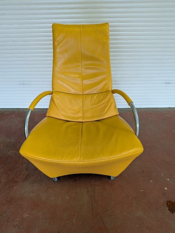 De Toekomst Sitting Vision Fauteuil Panda Jaune, Chrome, Cuir, Design (photo 2 sur 10)