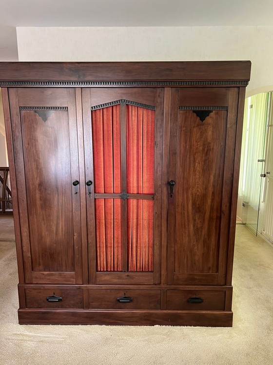 Image 1 of Two mahogany wardrobes