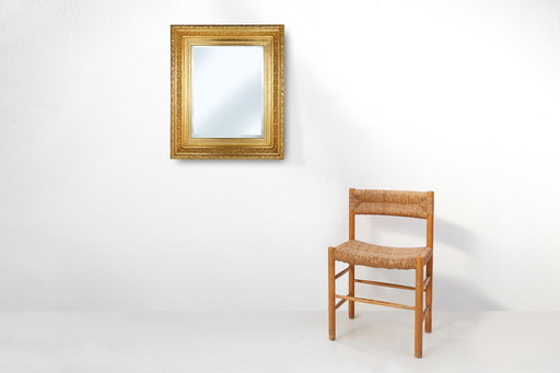 Miroir baroque en bois doré à facettes, France 1850