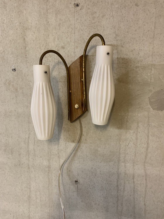 Image 1 of Scandinavian double wall lamp 1950s