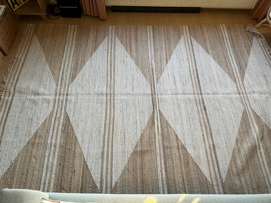Jute Boho-style Rug 230x340 (jute/white wool), Rugs & carpets, Other, Brown (photo 3 of 6)