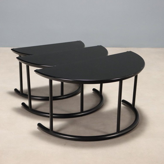 Couchtische „Tria“ von Gianfranco Frattini für Acerbis – Beistelltische, Wood (photo 4 of 9)