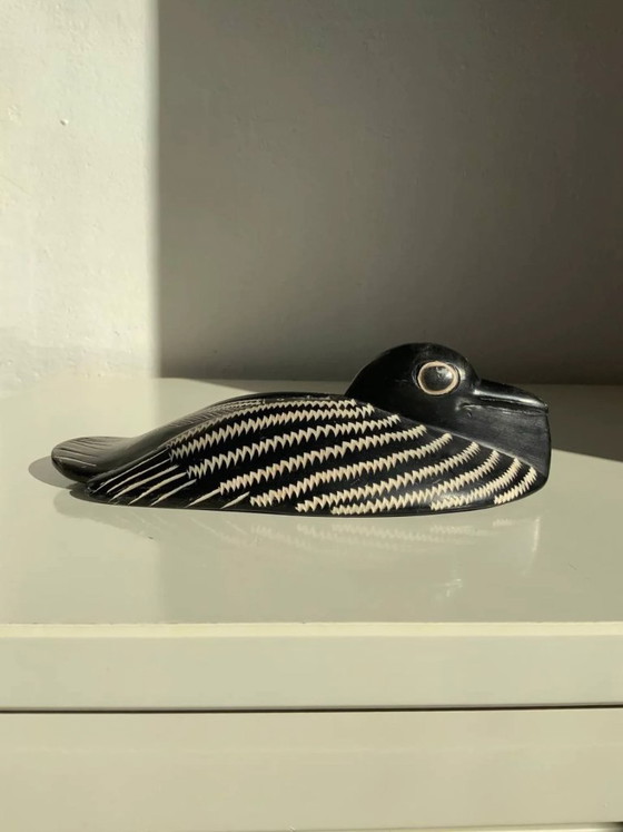 Image 1 of Inuit-Specksteinskulptur eines Seetauchers (Kanada)