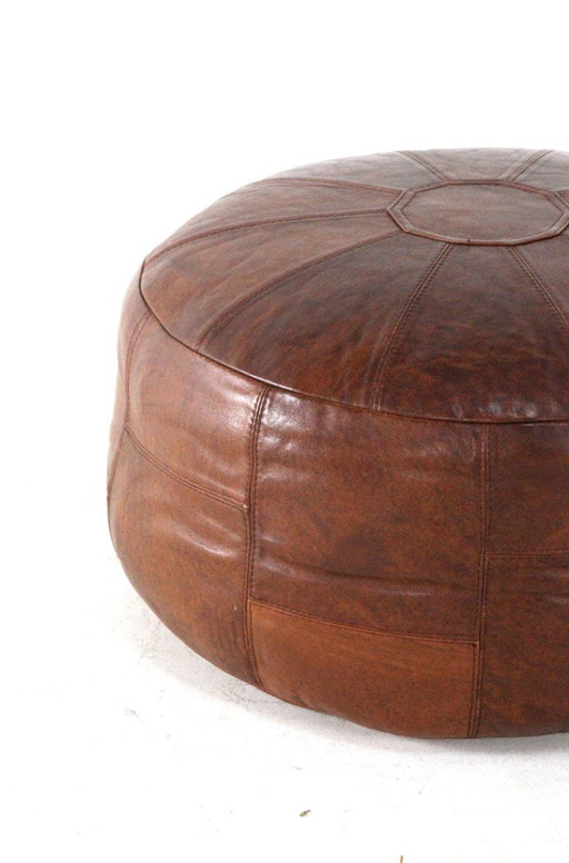 Puf de cuero vintage Woerdenbach