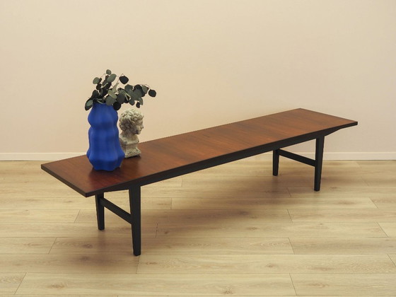 Sideboard aus Palisanderholz auf schwarzem Gestell, furnierte Platte, dänisches Design aus den 1970er Jahren (photo 5 of 12)