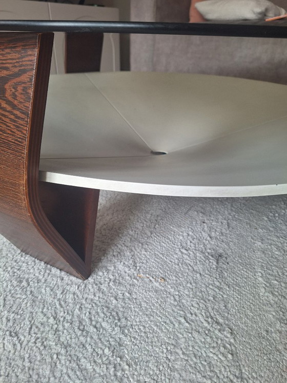 Image 1 of Vintage salontafel gerookt glas