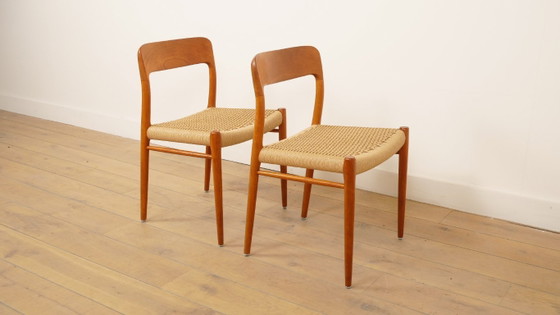 Image 1 of 2 sedie da pranzo vintage | Niels Otto Møller | Modello 75 | Teak