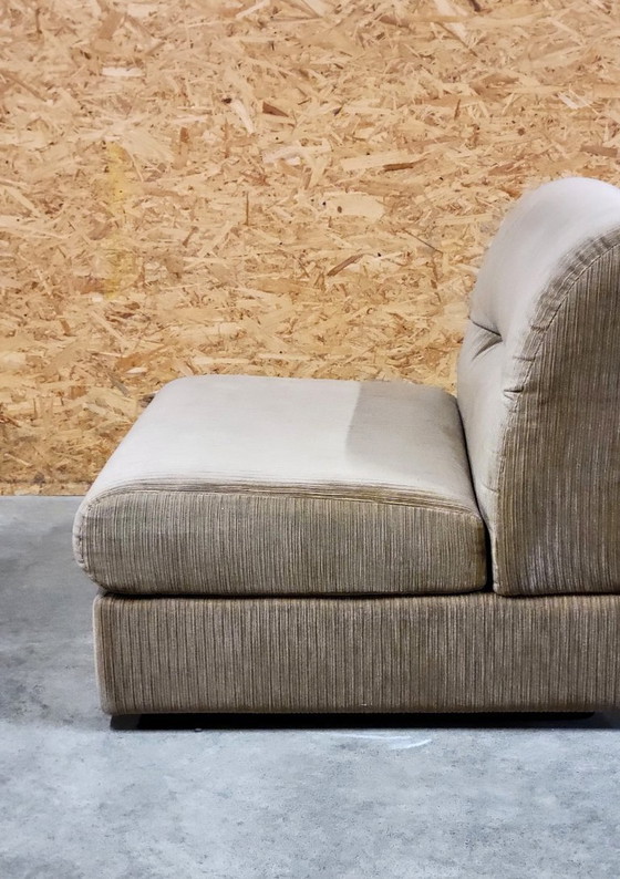 Image 1 of Vintage modular sofa in ribbed fabric, 1970