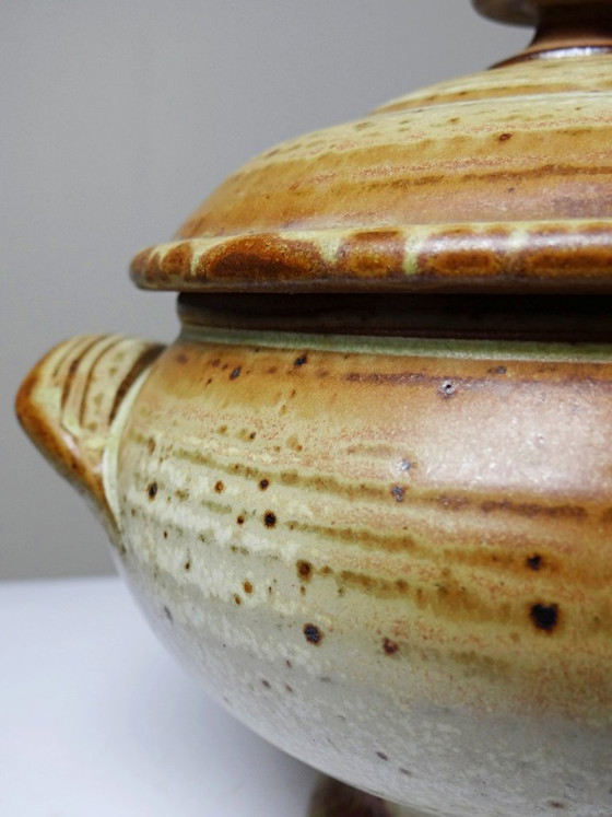 Image 1 of Glazed stoneware pot, Prudhomme La Borne vintage 1970s-80s