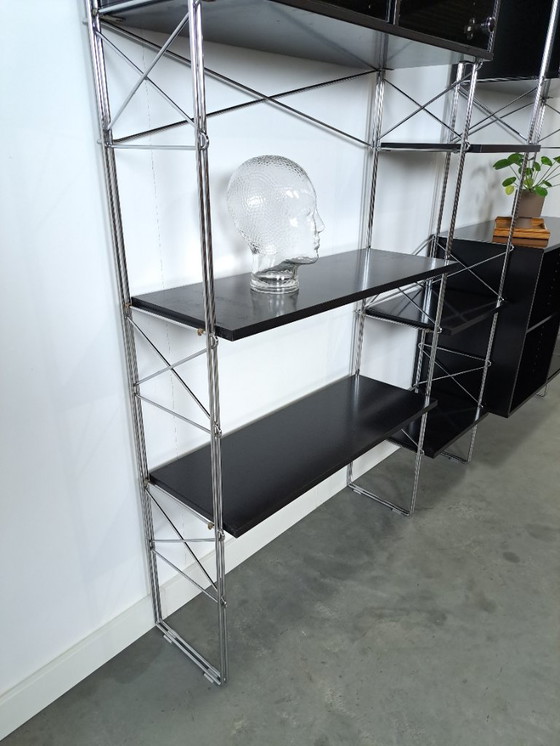 Image 1 of Armoire modulaire Denka de design danois, supports et étagères chromés