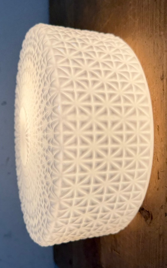 Image 1 of Lampada da parete o da soffitto vintage con vetro opalino, anni '70