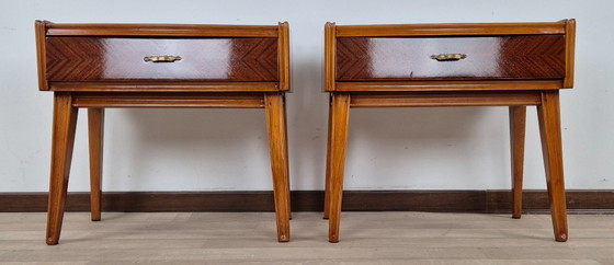 Image 1 of Minimalistische Art Deco nachtkastjes
