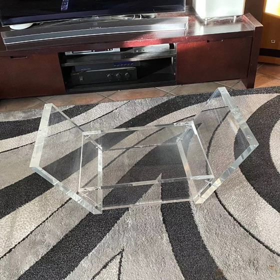 David Lange coffee table 1980. 120x70. – Roche Bobois, Glass, Plexiglass (photo 6 of 6)