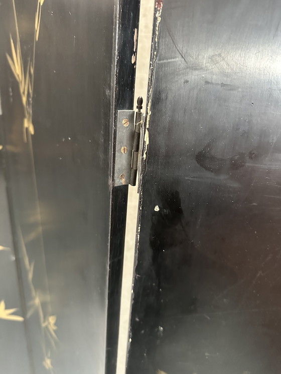 Image 1 of Paravento/divisorio per ambienti vintage giapponese dipinto a mano.