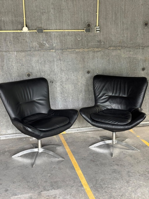 Pair of Hjort Knudsen Swivel Chairs