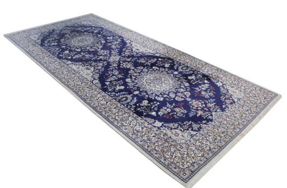 Image 1 of Original Handgeknüpfter Perserteppich Nain 9 LA Fein mit Seide 345 x 150 cm