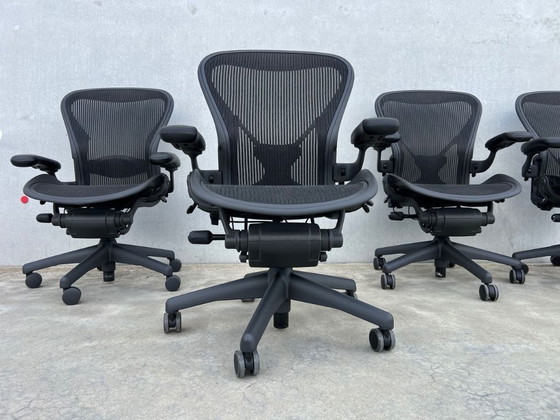 Image 1 of 4x sedie girevoli Herman Miller Aeron modello B