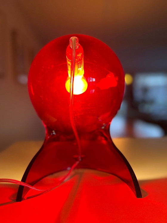 Image 1 of Vintage Artemide Dalù - Design Italiano - Rosso Trasparente