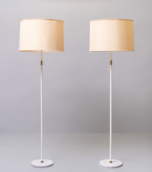 2x vintage vloerlamp