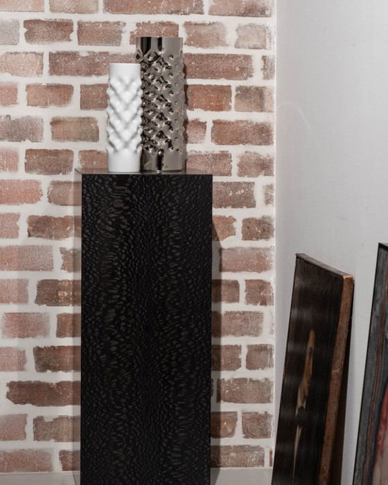 Image 1 of Vaso vintage Rosenthal Studio-Line "Vibrations" Duo Dieter Mankau argento e bianco