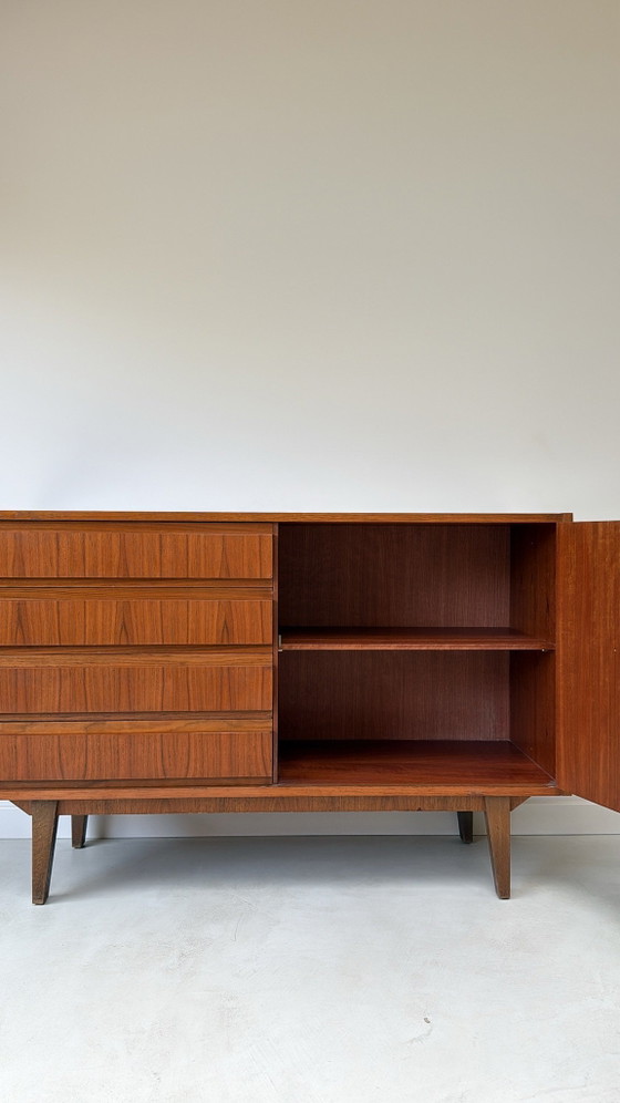 Vintage Teak Wooden Sideboard, Brown (photo 4 of 10)