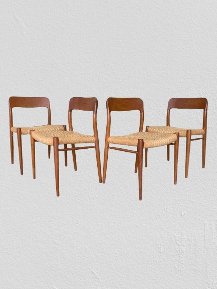 Image 1 of Chaises modèle 75 de Niels Otto Möller pour J.L. Möllers Möbelfabrik