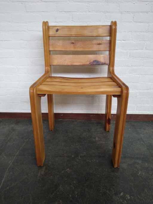 Sedia vintage in pino massiccio Ate van Apeldoorn
