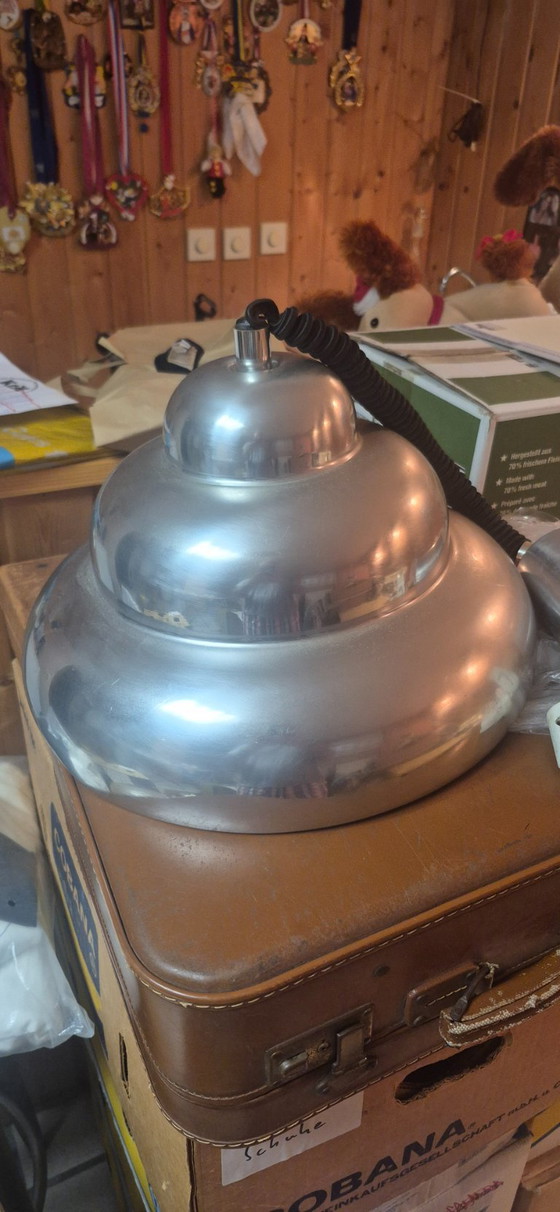 Hanglamp "Shiro" van geanodiseerd aluminium, ontworpen rond 1972 door Ingo Maurer. – Plafondlampen (photo 3 of 5)