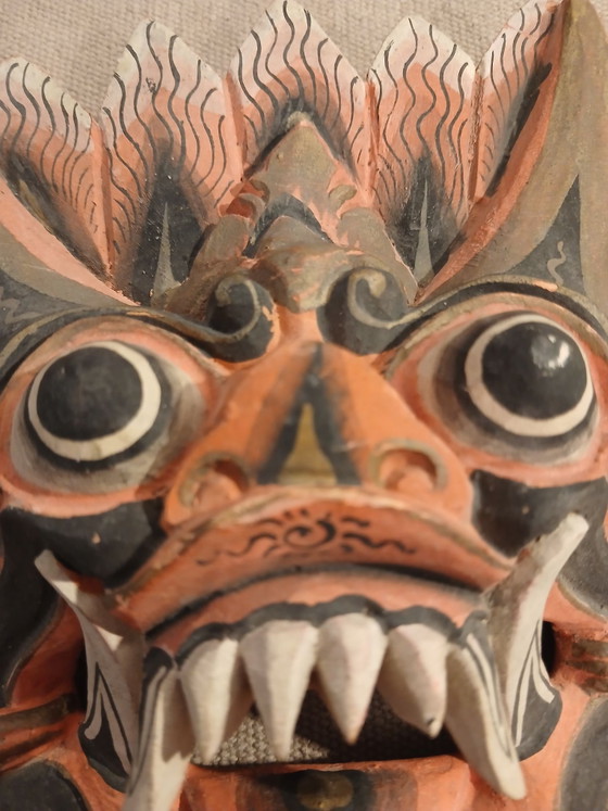 Authentische alte Balinesische Barong Maske 3. Trinestra Auge spätes 19. Jh., barong bali trinestra (Foto 5 von 15)