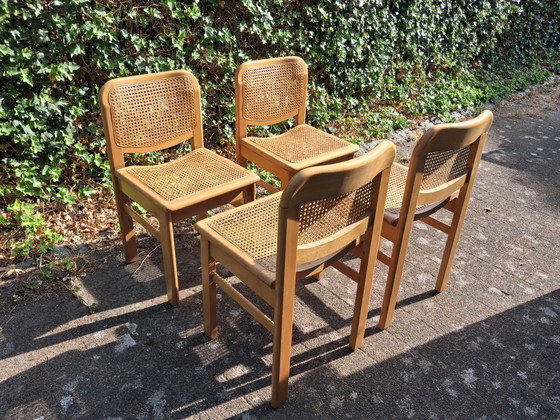 Chaises de style scandinave avec une nouvelle sangle sur l'assise – Chaises de salle à manger, Rattan, Wood (photo 6 of 8)