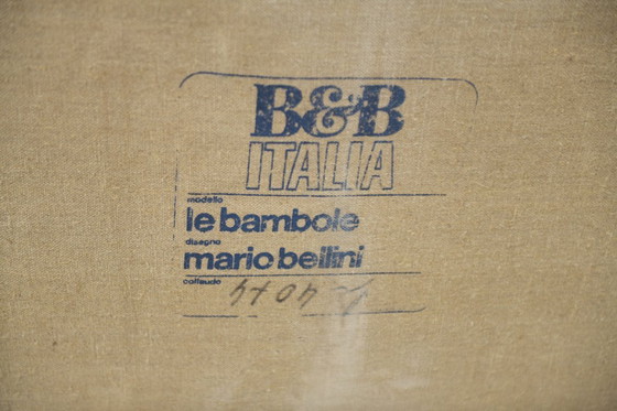 Image 1 of Perfecte, gepatineerde Le Bambole leren bank van Mario Bellini - B&B Italia