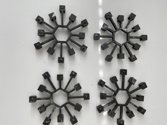 Image 1 of Paro Design Danimarca, anni '60, 4 candelabri a forma di ragno