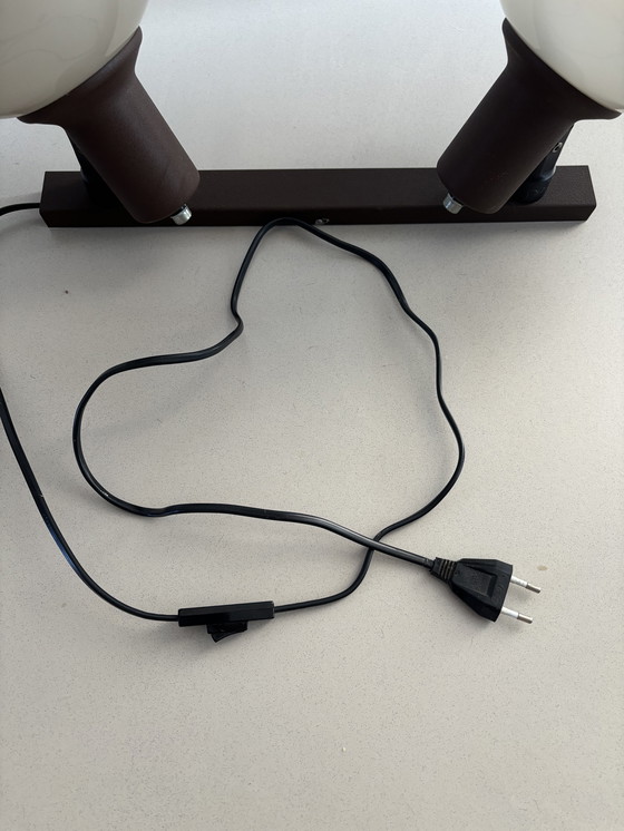 Image 1 of Rara lampada da parete a doppio globo retrò Herda anni '70