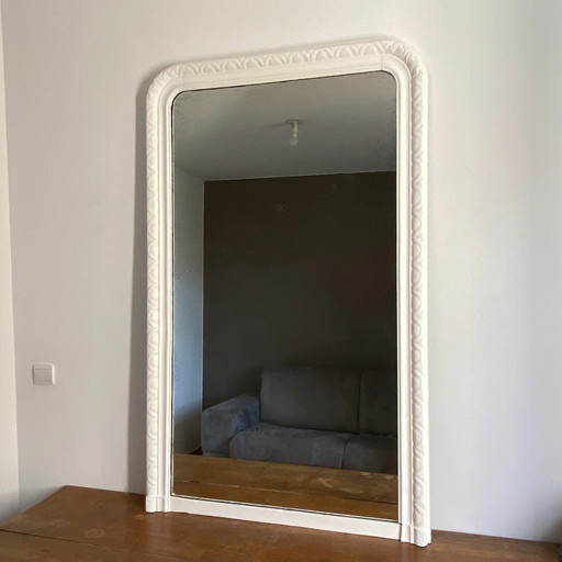 Louis Philippe mirror, late 19th century. White. 145x90.