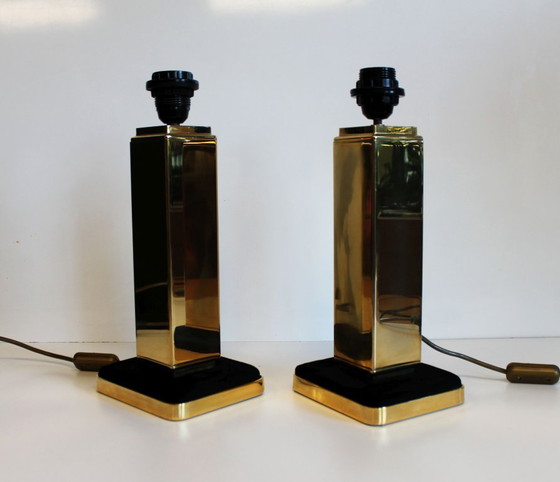 Image 1 of Coppia di lampade in stile Hollywood Regency, anni '70.