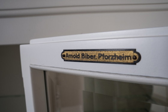 Mobile per strumenti dentali tedesco di Arnold Biber, Pforzheim, circa 1920, Vetrine, Legno, Bianco (foto 12 di 19)