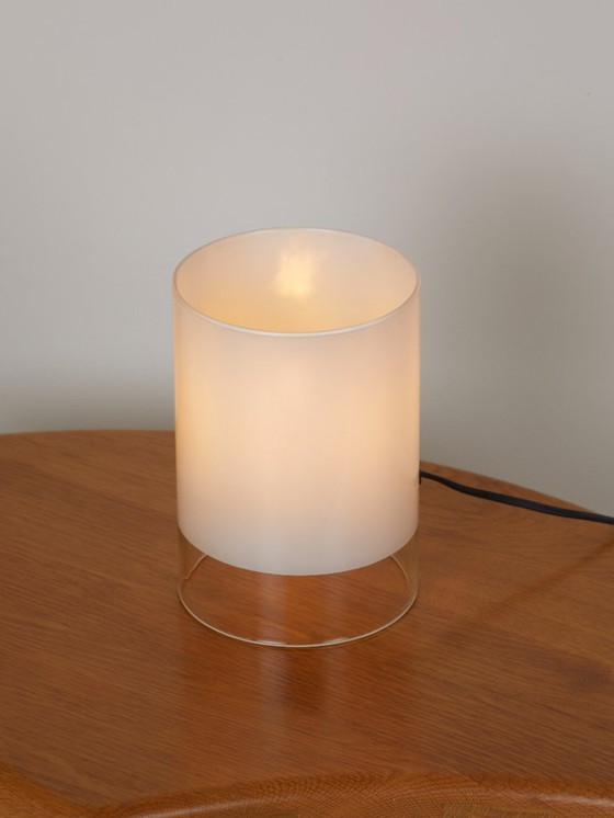 Image 1 of Vintage lamp van mat glas van Dlg Guido Rosati, circa 1980.