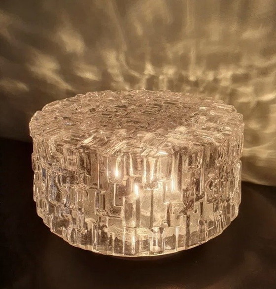 Vintage Glass Ceiling Light / Ceiling Lamp - 60s/70s – Metal (photo 9 of 9)