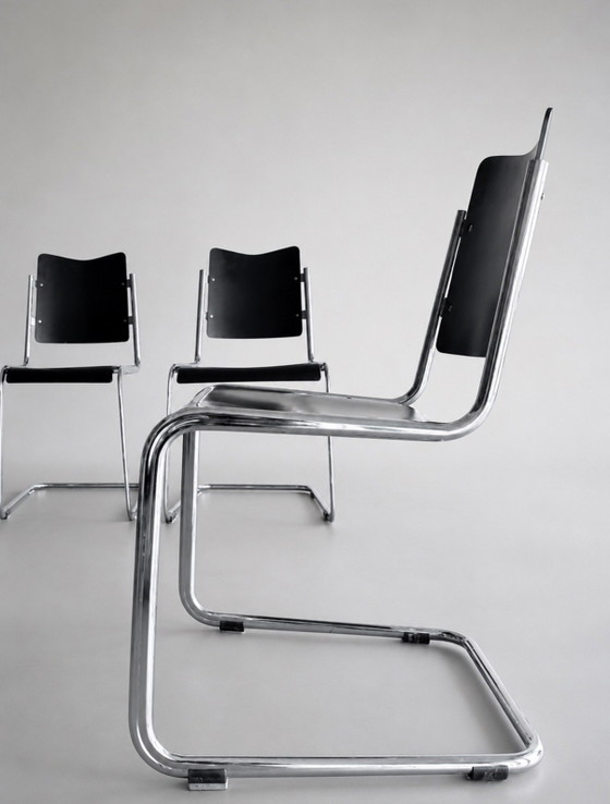 Image 1 of Set of 4 Vintage Tecta B11 Cantilever Chairs, Jean Prouve