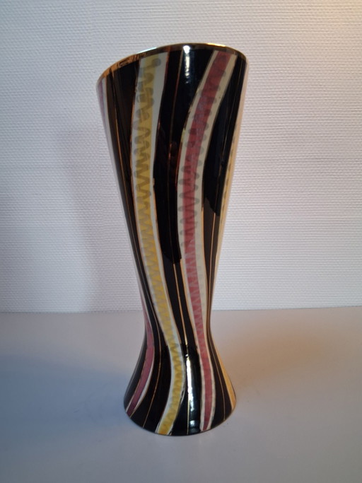 Vintage mid-century vase Faiencerie Hubert Bequet Quaregnon